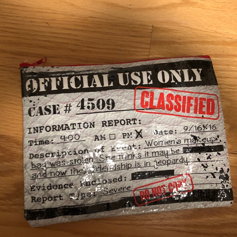 "OFFICIAL USE ONLY CLASSIFIED"mini bag/pencil case